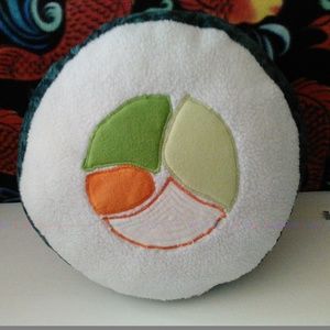 Sushi Pillow California Roll 11 x 8 inches